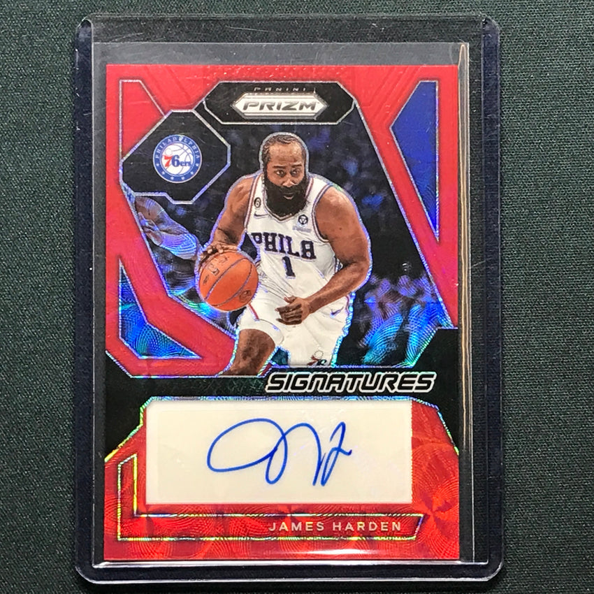 2023-24 Prizm James Harden Signatures Auto Choice Red 36/88