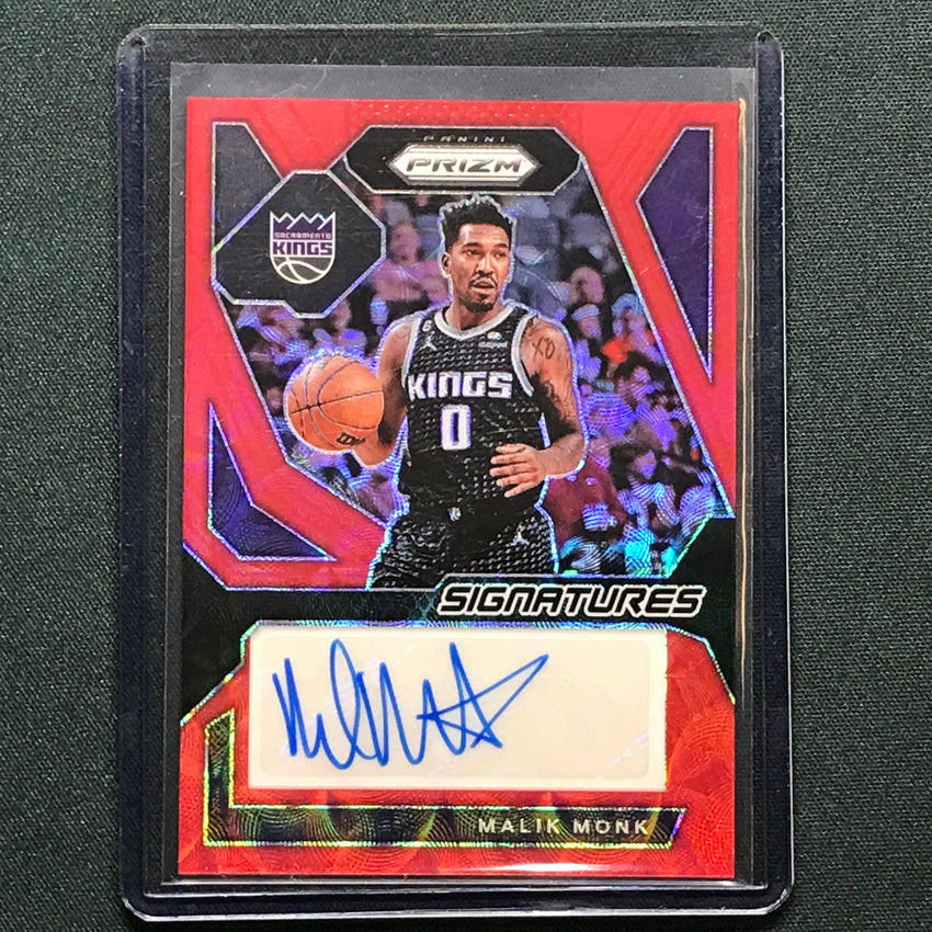 2023-24 Prizm Malik Monk Signatures Auto Choice Red 14/88