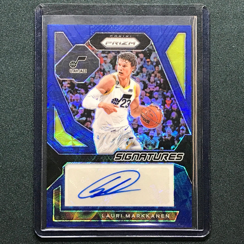 2023-24 Prizm Lauri Markkanen Signatures Auto Choice Blue 4/35