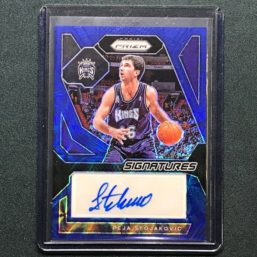 2023-24 Prizm Peja Stojakovic Signatures Auto Choice Blue 20/35