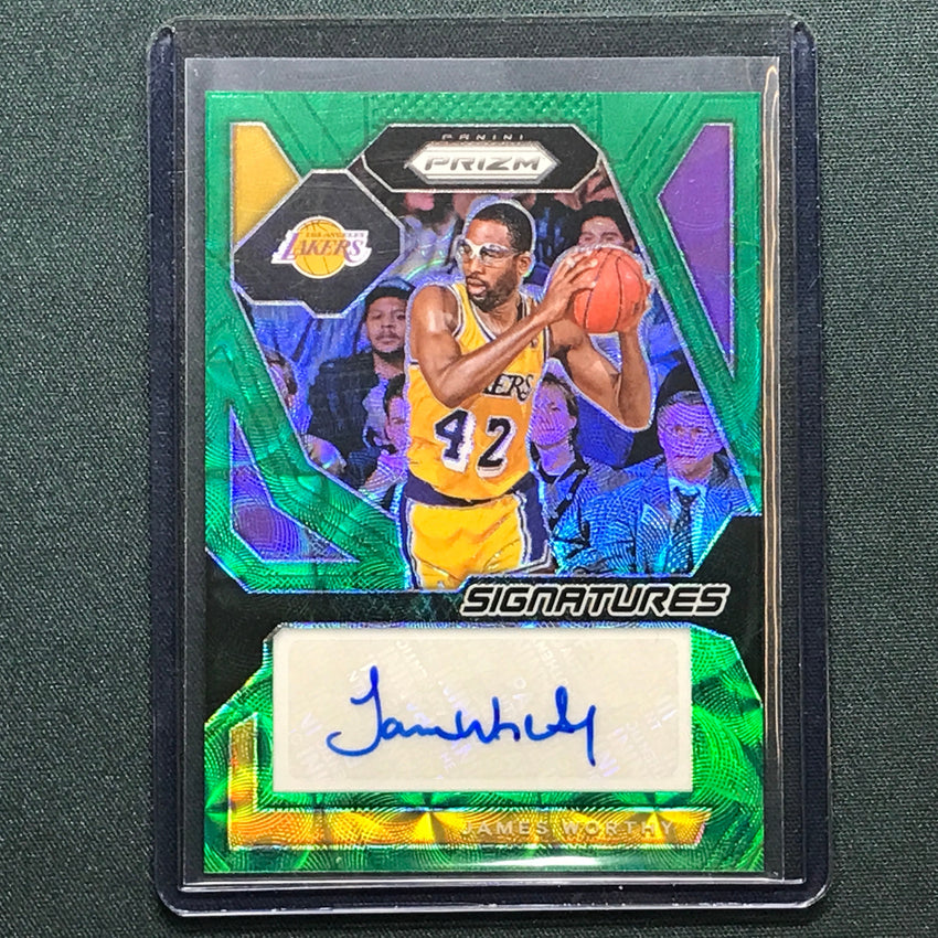 2023-24 Prizm James Worthy Signatures Auto Choice Green 1/8