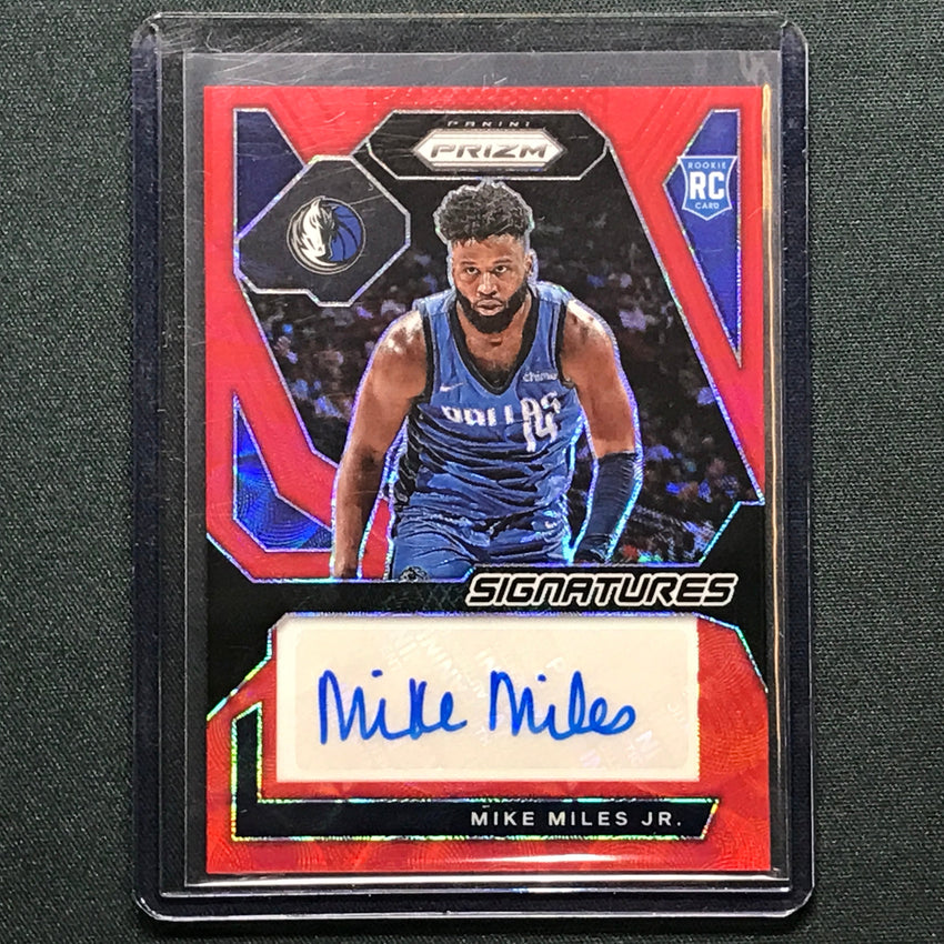 2023-24 Prizm Mike Miles Jr. Rookie Signatures Auto Choice Red 47/88