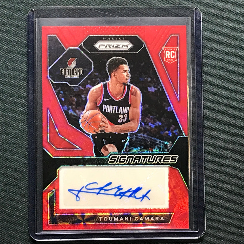 2023-24 Prizm Toumani Camara Rookie Signatures Auto Choice Red 86/88