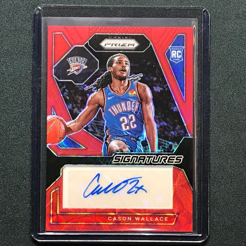 2023-24 Prizm Cason Wallace Rookie Signatures Auto Choice Red 51/88