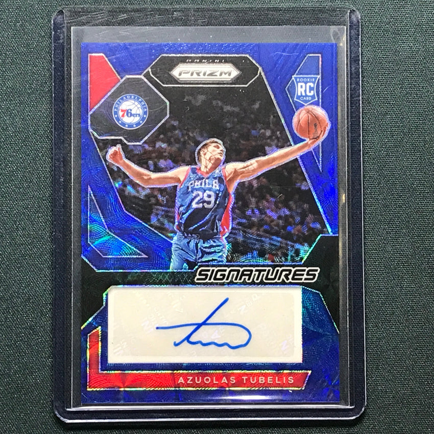 2023-24 Prizm Azuolas Tubelis Rookie Signatures Auto Choice Blue 11/49