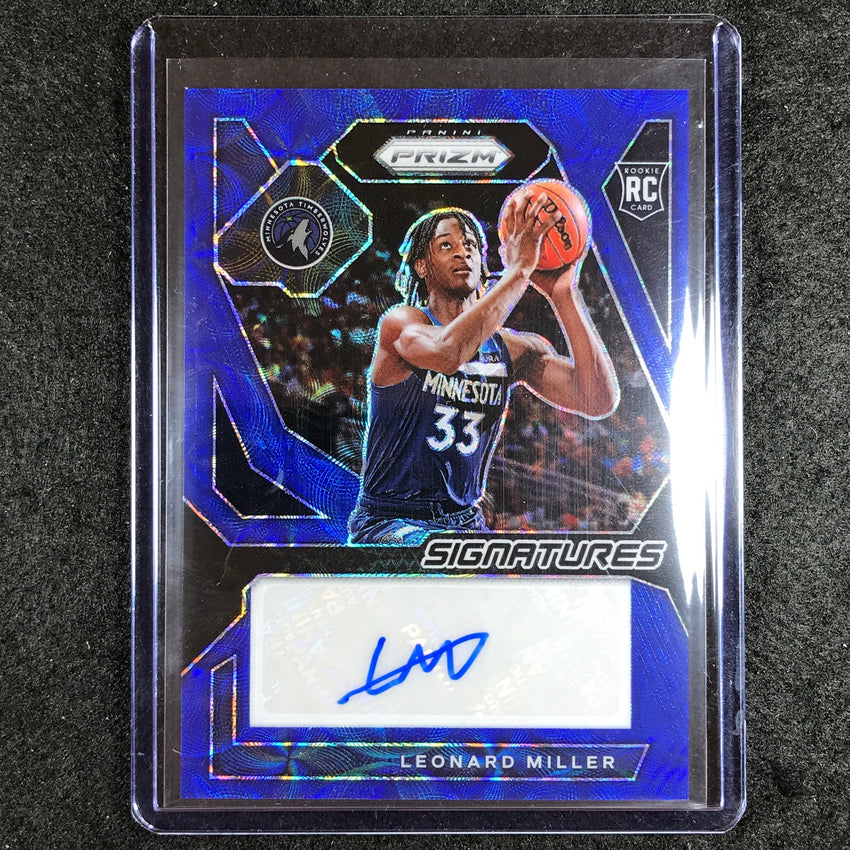 2023-24 Prizm Leonard Miller Rookie Signatures Auto Choice Blue 35/49