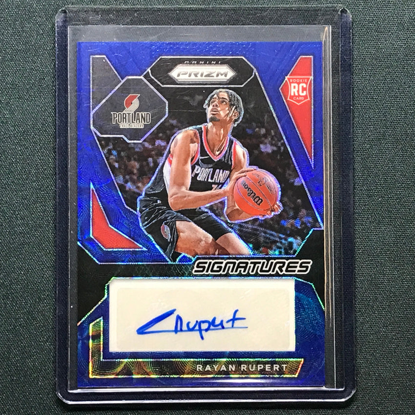 2023-24 Prizm Rayan Rupert Rookie Signatures Auto Choice Blue 37/49