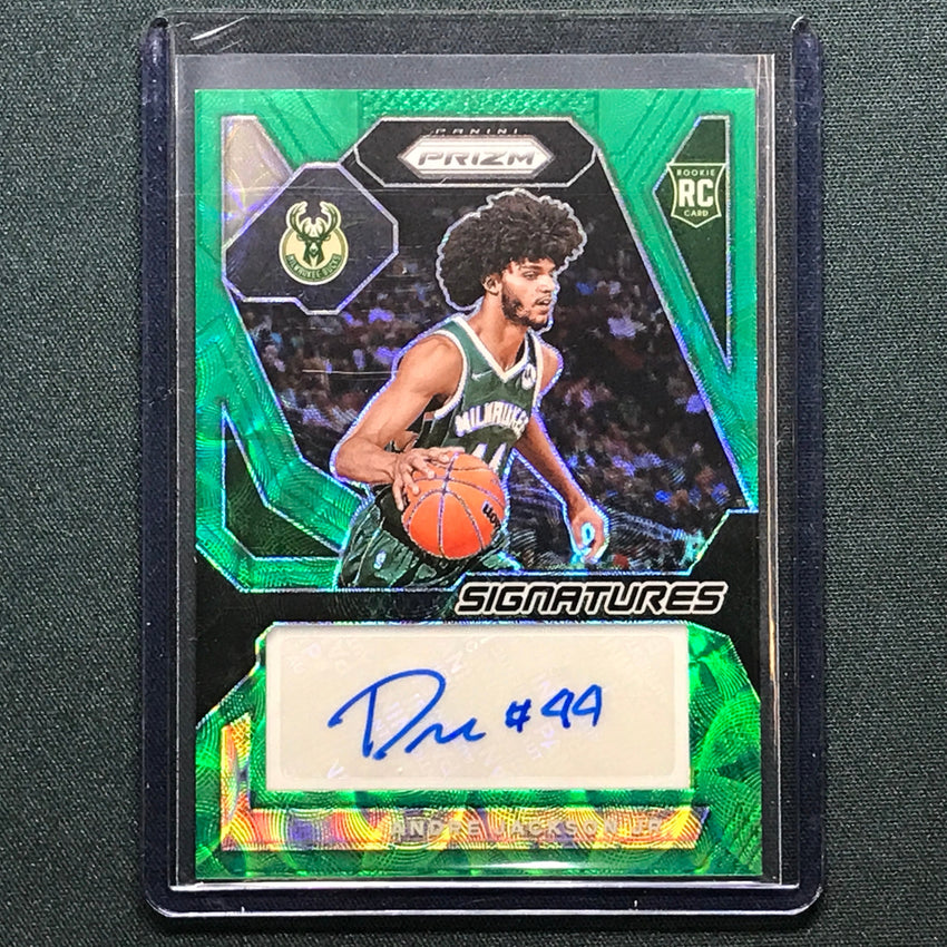 2023-24 Prizm Andre Jackson Jr. Rookie Signatures Auto Choice Green 6/8
