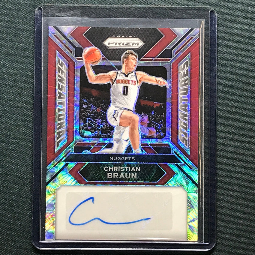 2023-24 Prizm Christian Braun Sensational Signatures Auto Choice Red 31/88