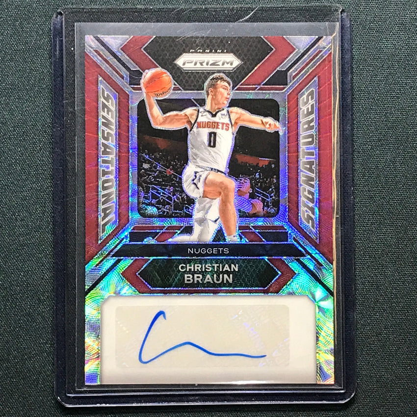 2023-24 Prizm Christian Braun Sensational Signatures Auto Choice Red 67/88