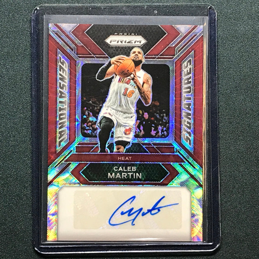 2023-24 Prizm Caleb Martin Sensational Signatures Auto Choice Red 67/88