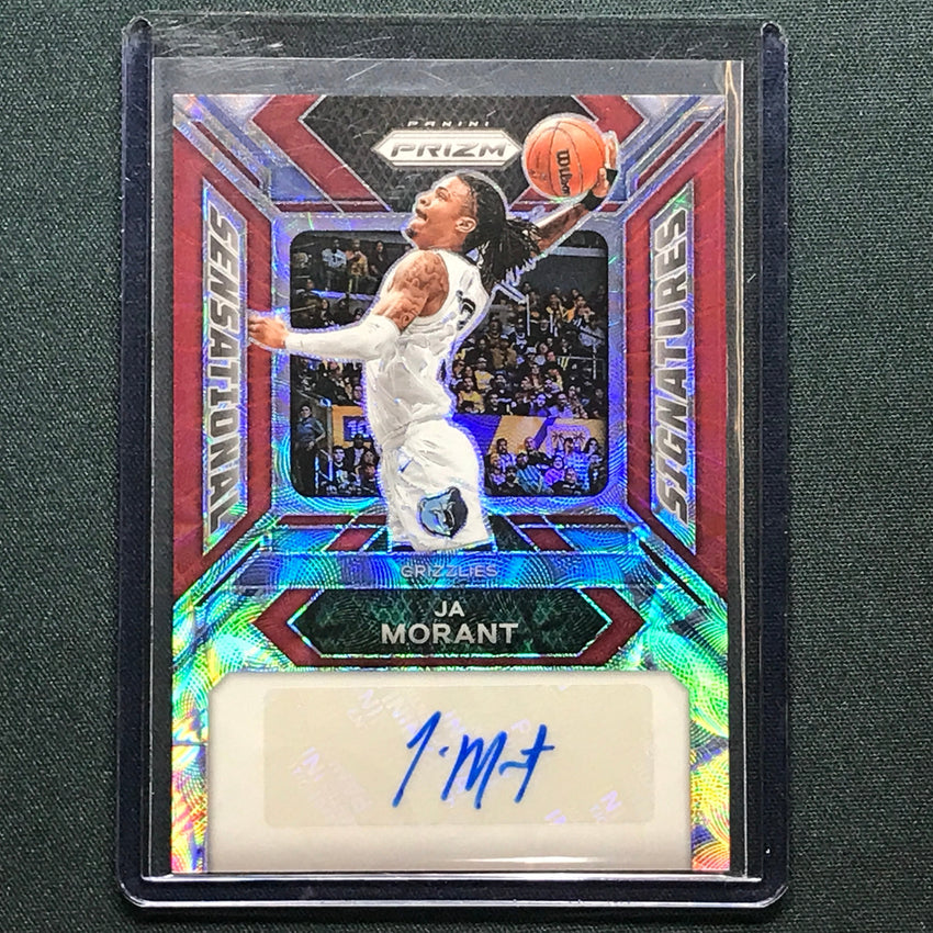 2023-24 Prizm Ja Morant Sensational Signatures Auto Choice Red 74/88