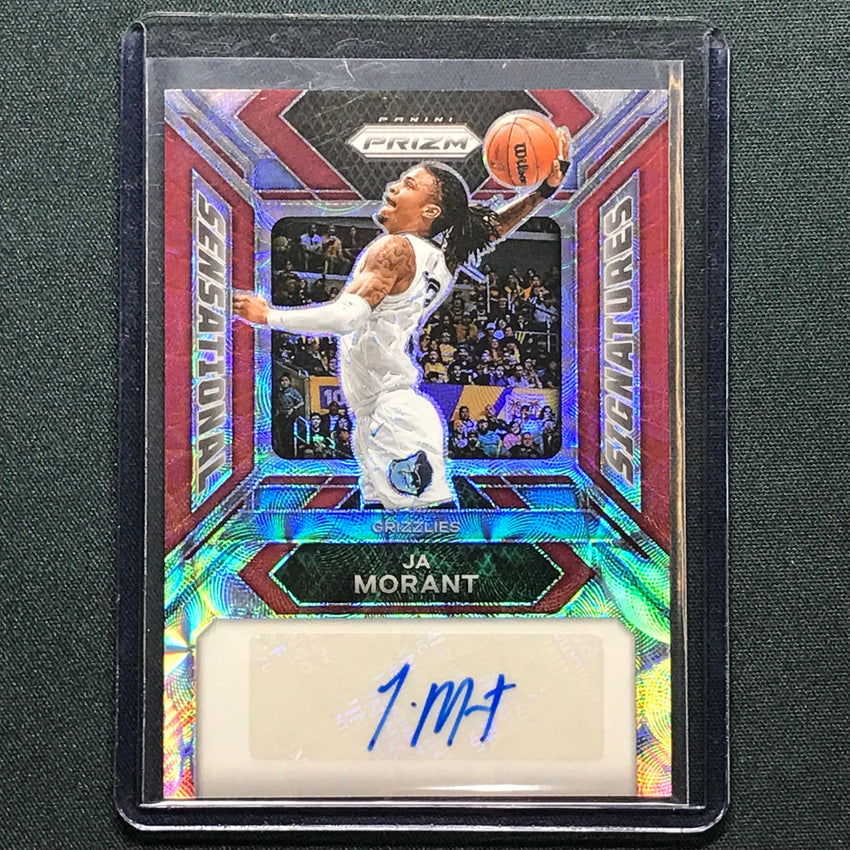 2023-24 Prizm Ja Morant Sensational Signatures Auto Choice Red 71/88