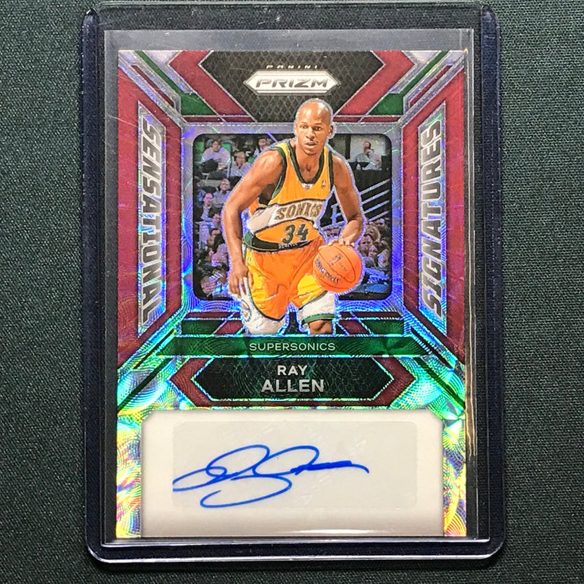 2023-24 Prizm Ray Allen Sensational Signatures Auto Choice Red 19/88