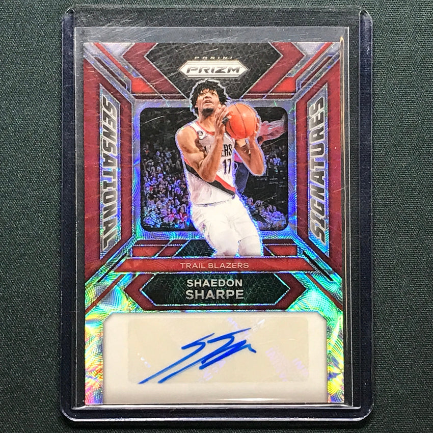 2023-24 Prizm Shaedon Sharpe Sensational Signatures Auto Choice Red 31/88
