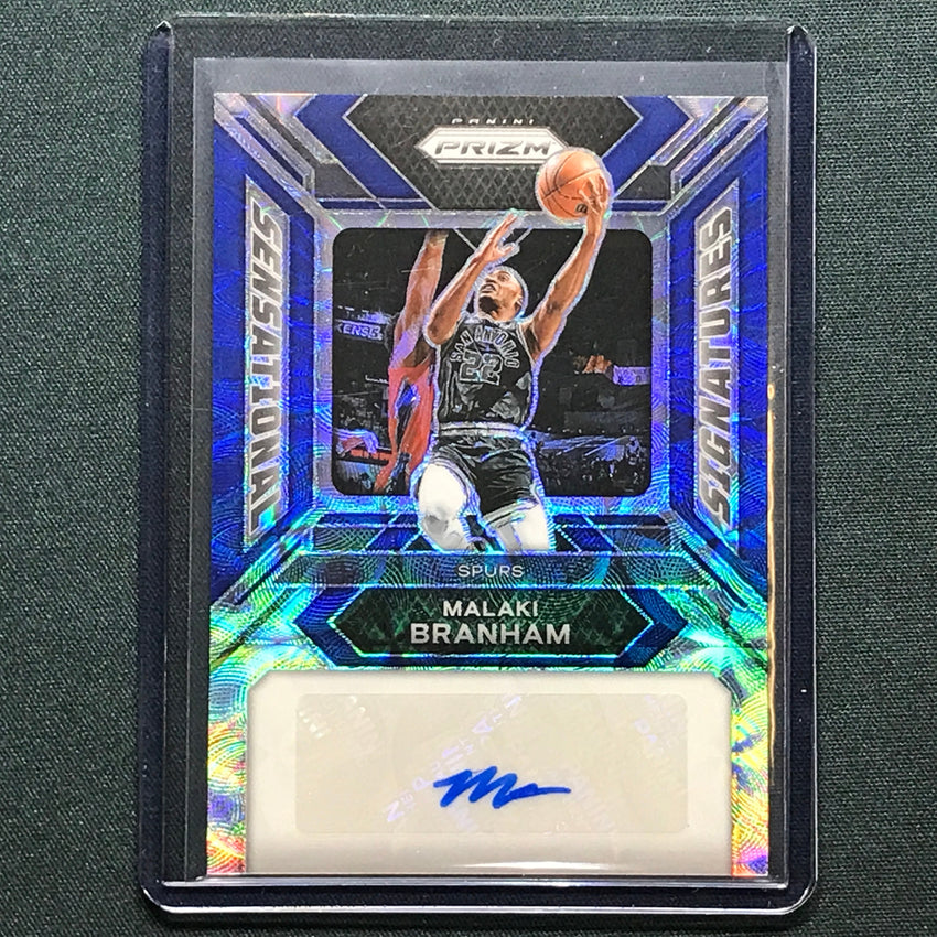 2023-24 Prizm Malaki Branham Sensational Signatures Auto Choice Blue 16/49