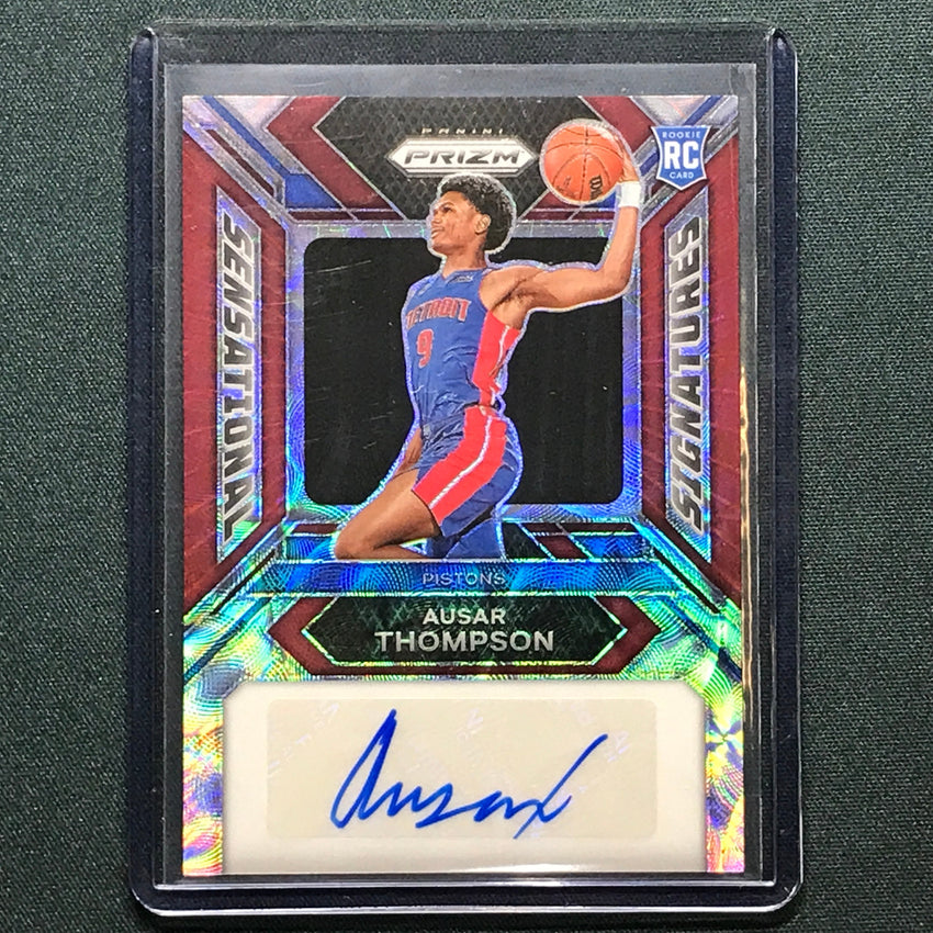 2023-24 Prizm Ausar Thompson Sensational Signatures Rookie Auto Choice Red 12/88
