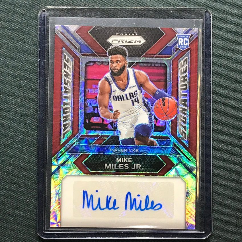 2023-24 Prizm Mike Miles Jr. Sensational Signatures Rookie Auto Choice Red 33/88
