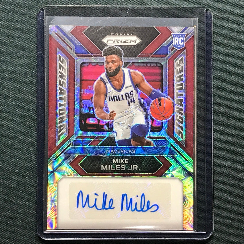 2023-24 Prizm Mike Miles Jr. Sensational Signatures Rookie Auto Choice Red 61/88