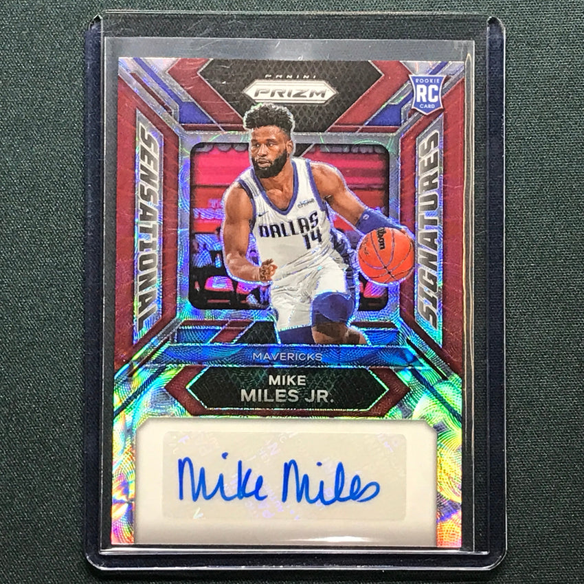 2023-24 Prizm Mike Miles Jr. Sensational Signatures Rookie Auto Choice Red 17/88