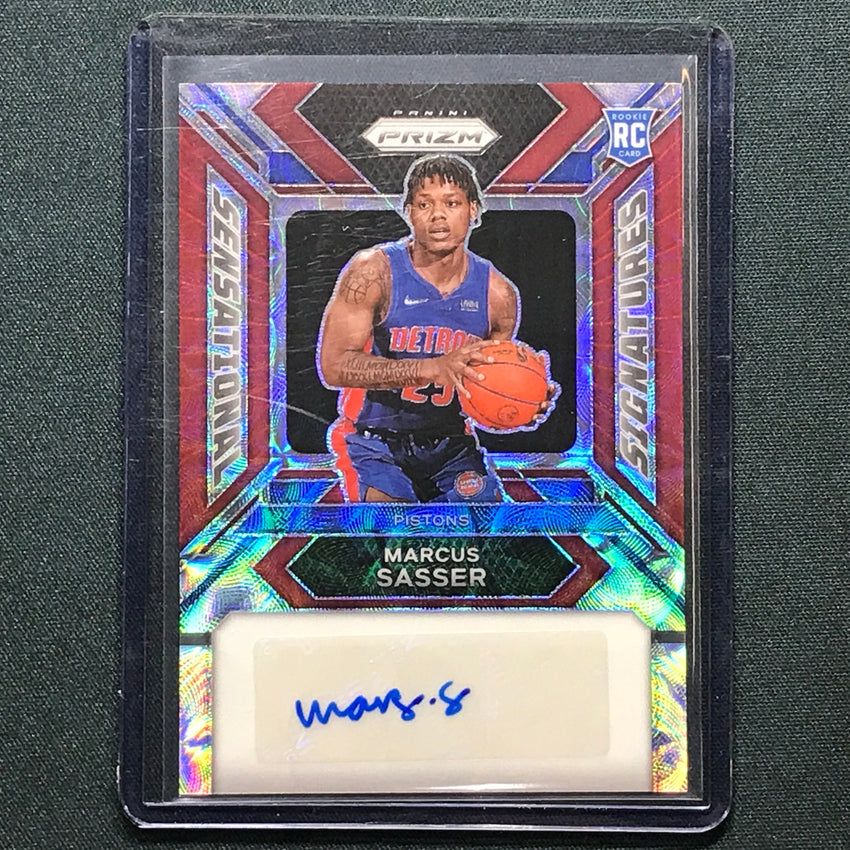 2023-24 Prizm Marcus Sasser Sensational Signatures Rookie Auto Choice Red 57/88