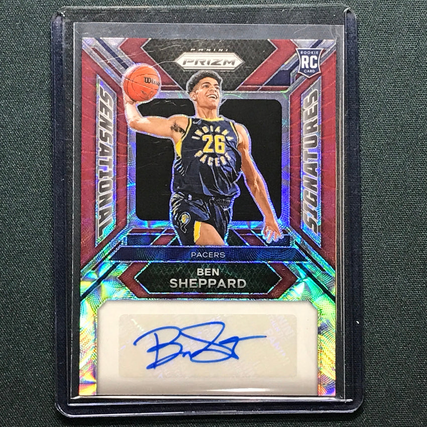 2023-24 Prizm Ben Sheppard Sensational Signatures Rookie Auto Choice Red 18/88