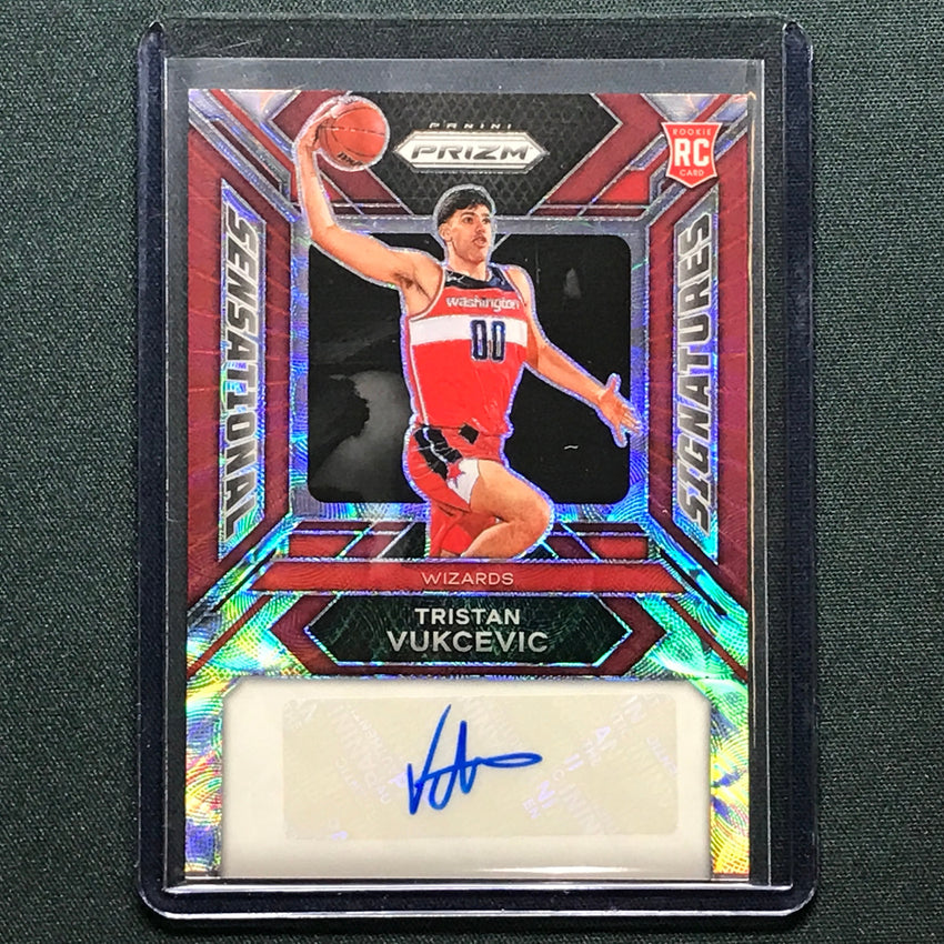 2023-24 Prizm Tristan Vukcevic Sensational Rookie Auto Choice Red 73/88