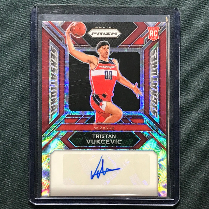 2023-24 Prizm Tristan Vukcevic Sensational Rookie Auto Choice Red 55/88