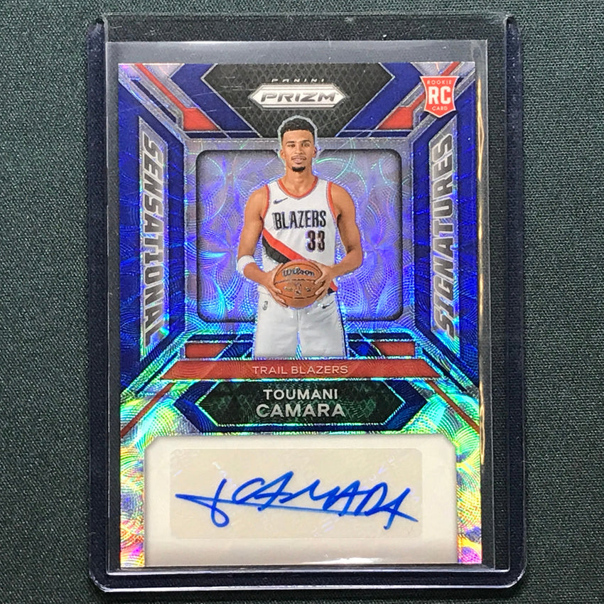 2023-24 Prizm Toumani Camara Sensational Rookie Auto Choice Blue 11/49