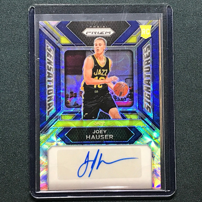 2023-24 Prizm Joey Hauser Sensational Signatures Rookie Auto Choice Blue 27/49