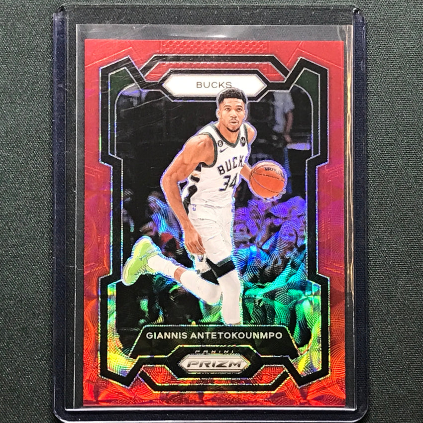 2023-24 Prizm Giannis Antetokounmpo Choice Red 11/88 No 103