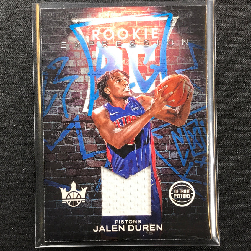 2022-23 Court Kings Jalen Duren Rookie Expression Jersey No Jdp
