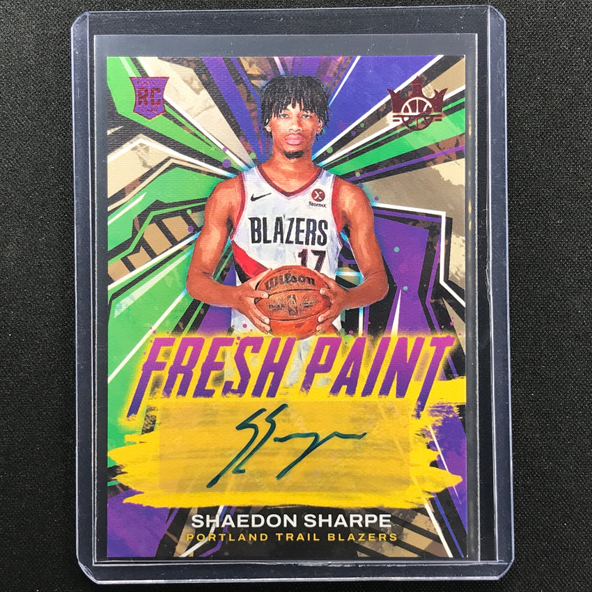 2022-23 Court Kings Shaedon Sharpe Fresh Paint Rookie Auto Ruby 33/99