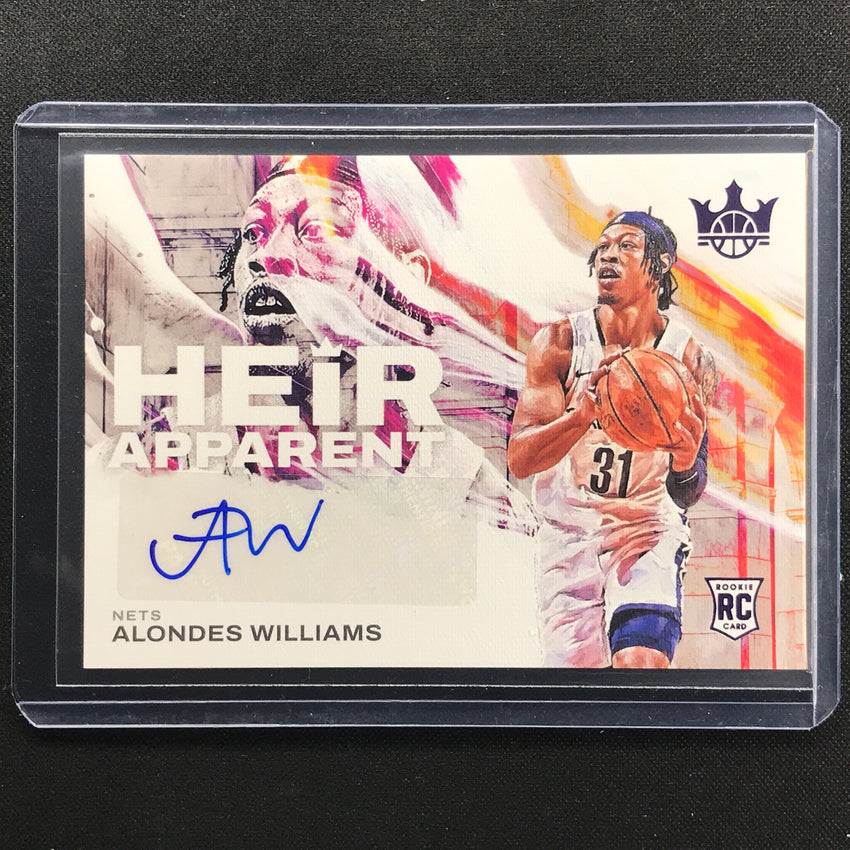 2022-23 Court Kings Alondes Williams Heir Apparent Rookie Auto Violet 13/49
