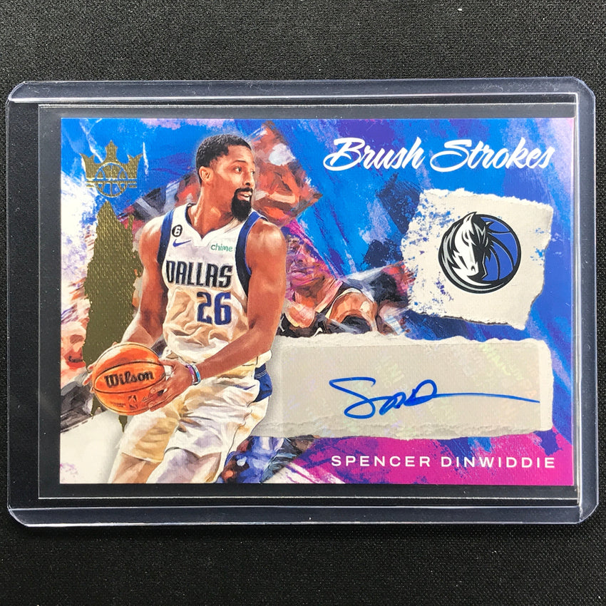 2022-23 Court Kings Spencer Dinwiddie Brush Strokes Auto Gold 23/75