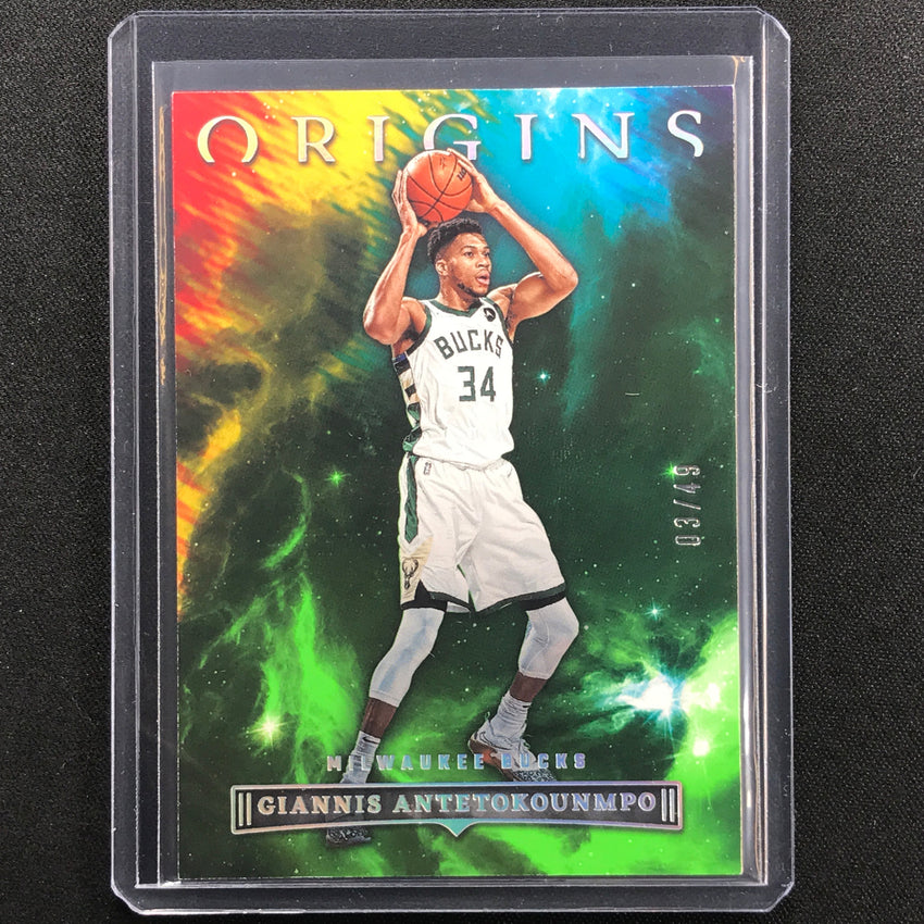 2022-23 Origins Giannis Antetokounmpo Base Neon Green 3/49