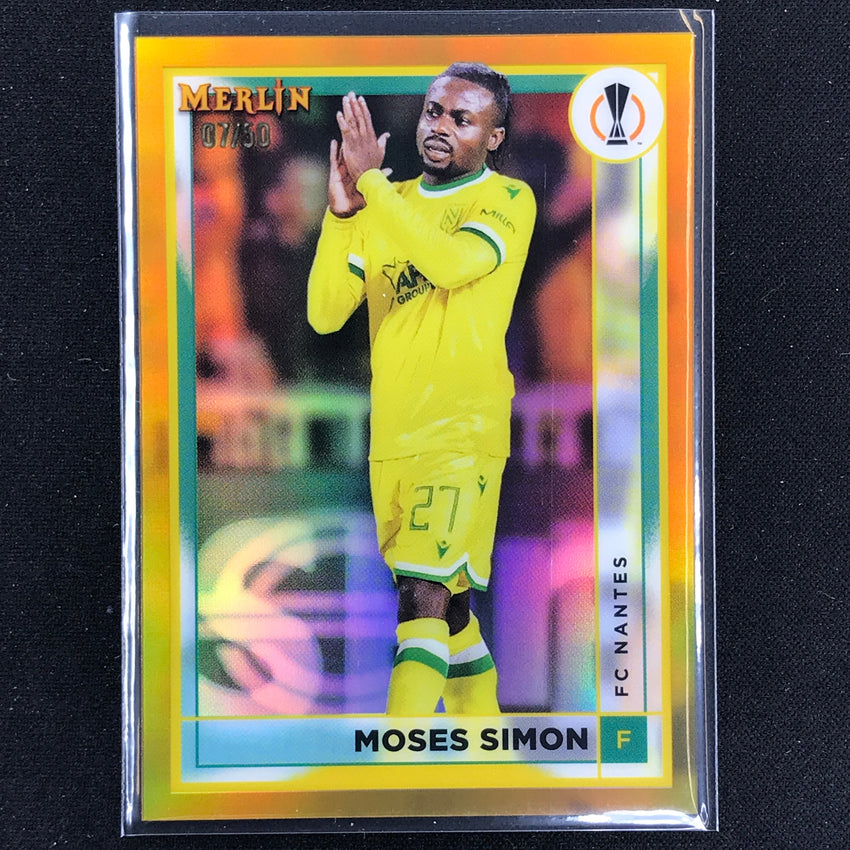 2022-23 Merlin Chrome Uefa Moses Simon Gold 7/50