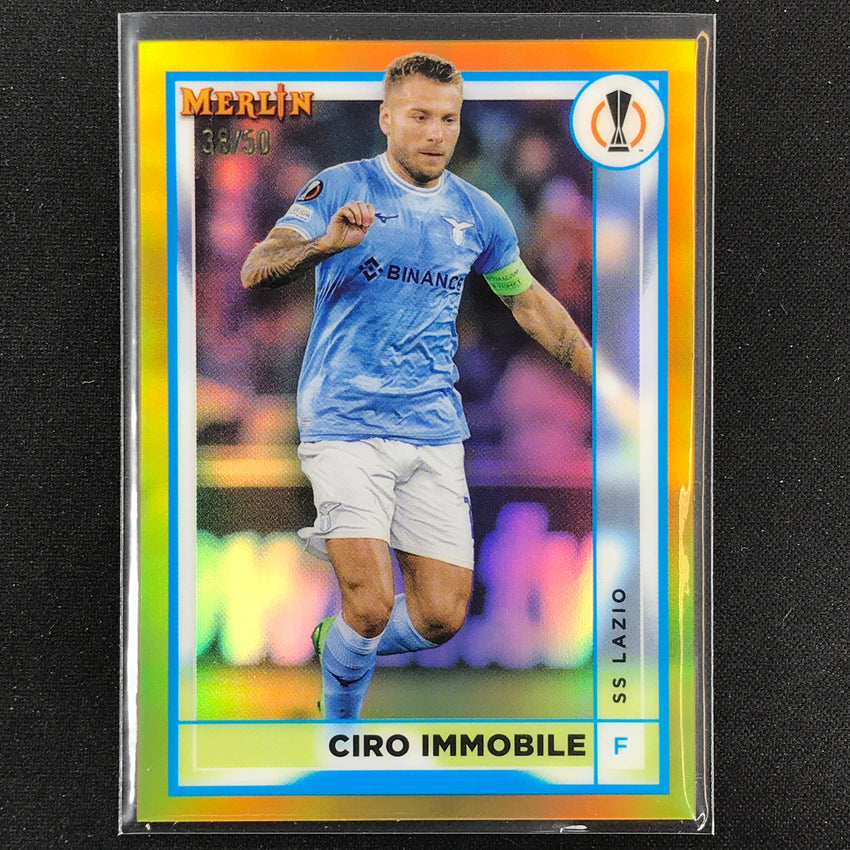2022-23 Merlin Chrome Uefa Ciro Immobile Gold 38/50