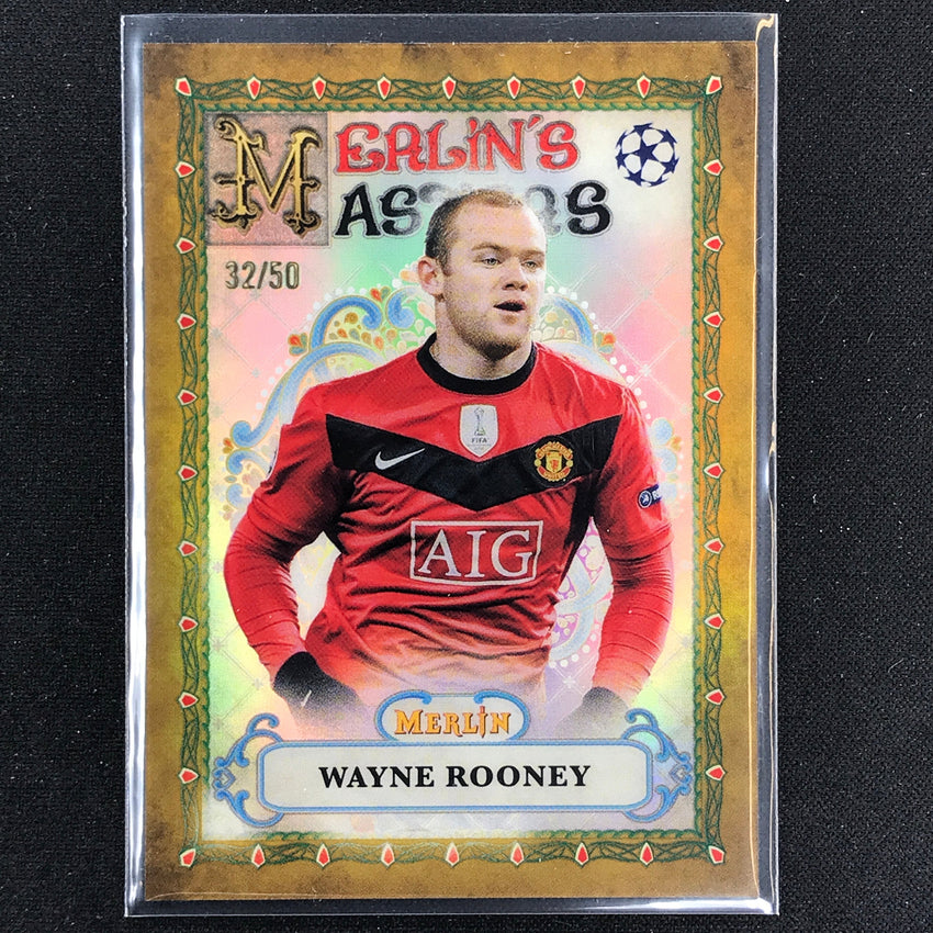 2022-23 Merlin Chrome Uefa Wayne Rooney Merlins Masters Gold 32/50