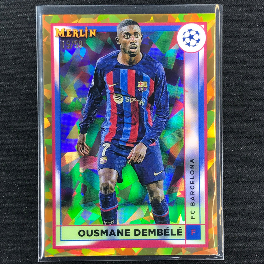 2022-23 Merlin Chrome Uefa Ousmane Dembele Gold Atomic 19/50