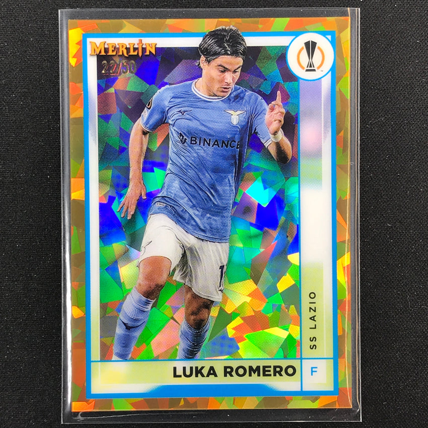 2022-23 Merlin Chrome Uefa Luka Romero Gold Atomic 22/50