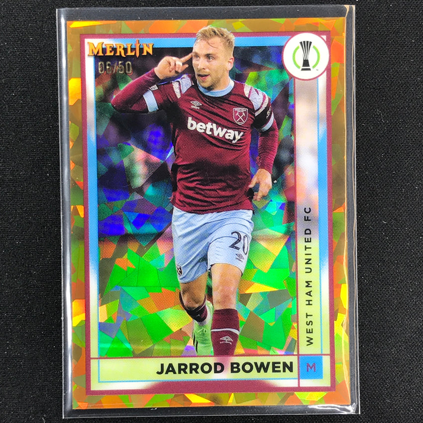 2022-23 Merlin Chrome Uefa Jarrod Bowen Gold Atomic 6/50