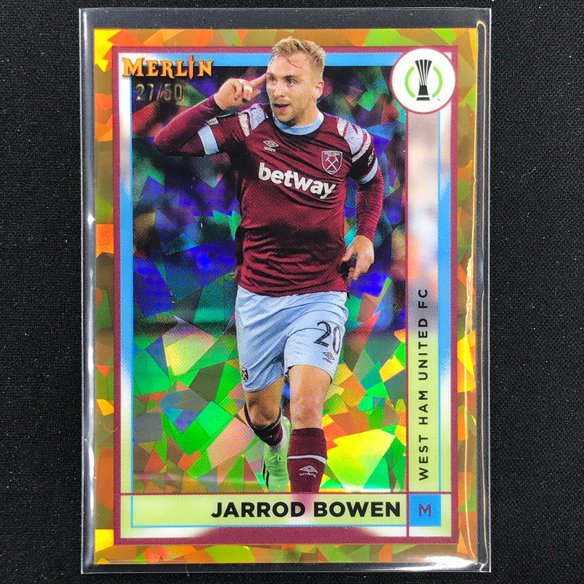 2022-23 Merlin Chrome Uefa Jarrod Bowen Gold Atomic 27/50