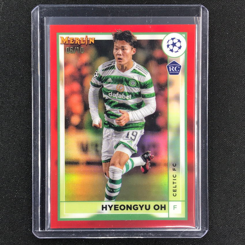 2022-23 Merlin Chrome Uefa Hyeongyu Oh Rookie Red 6/10