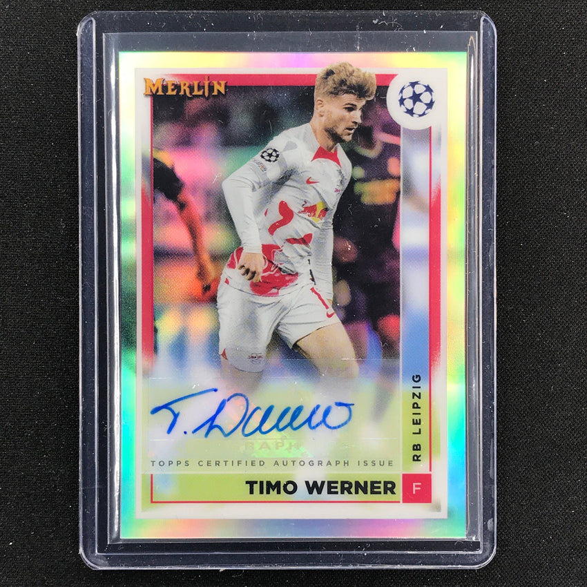 2022-23 Merlin Chrome Uefa Timo Werner Base Auto Refractor No Tw