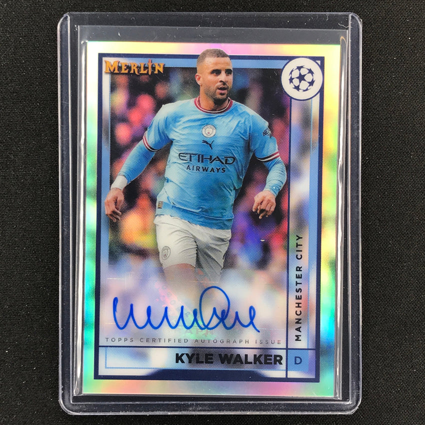2022-23 Merlin Chrome Uefa Kyle Walker Base Auto Refractor No Kw