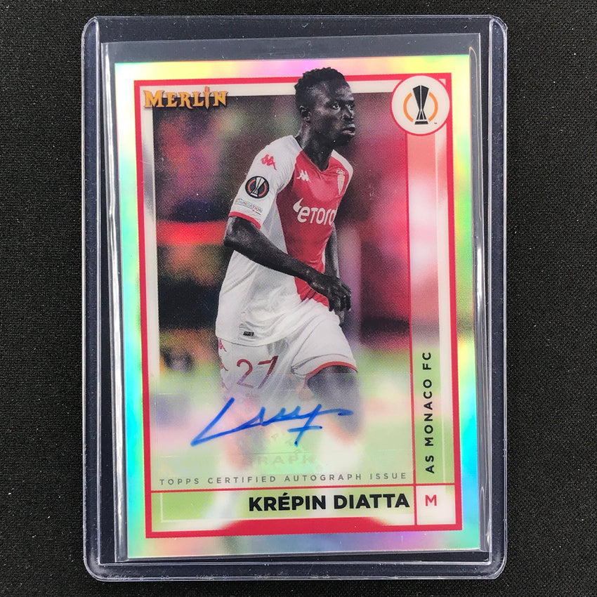 2022-23 Merlin Chrome UEFA KREPIN DIATTA Base Auto Refractor #KD