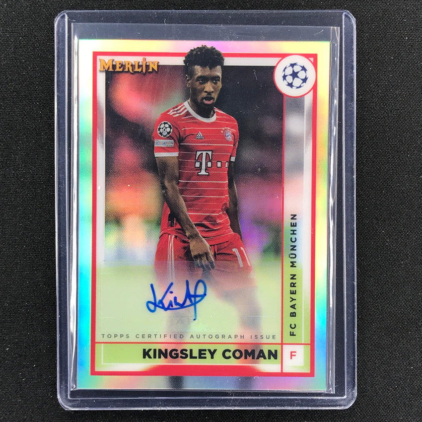2022-23 Merlin Chrome Uefa Kingsley Coman Base Auto Refractor No Kc