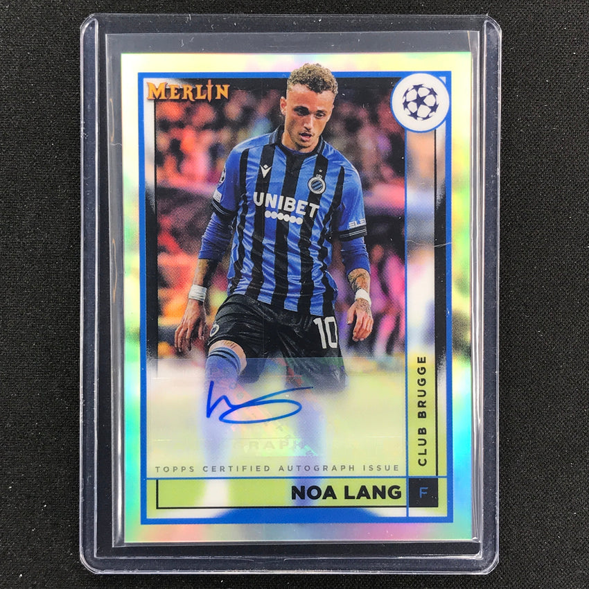 2022-23 Merlin Chrome Uefa Noa Lang Base Auto Refractor No Nl