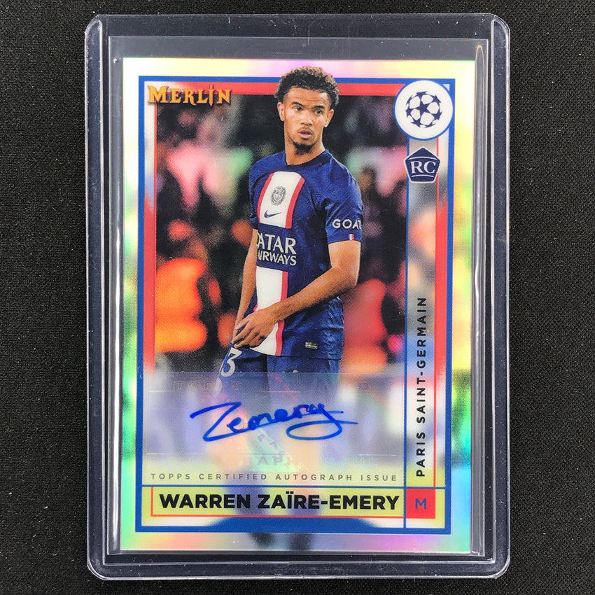 2022-23 Merlin Chrome Uefa Warren Zaire-emery Rookie Base Auto Refractor No Wze